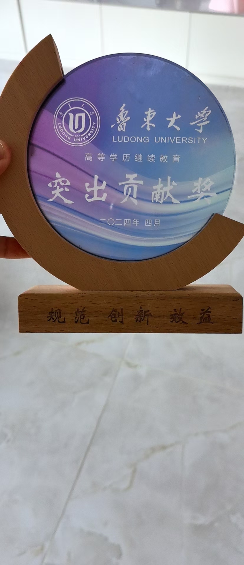 鲁东大学高等学历继续教育突出贡献奖
